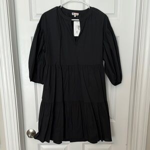 Sundry for Evereve Black Tiered “The Anywhere Dress”